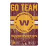 Washington Football Team Sign 11×17 Wood Slogan Design