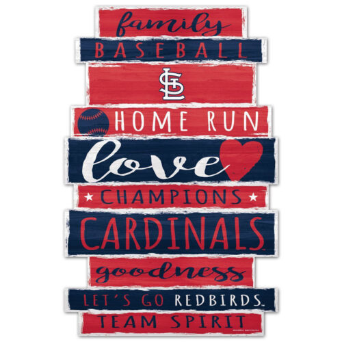 St. Louis Cardinals Sign 11×17 Wood Family Word Design