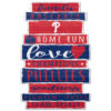 Philadelphia Phillies Sign 11×17 Wood Family Word Design