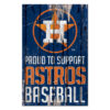 Houston Astros Sign 11×17 Wood Proud to Support Design