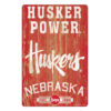 Nebraska Cornhuskers Sign 11×17 Wood Slogan Design