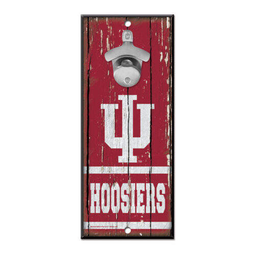 Indiana Hoosiers Sign Wood 5×11 Bottle Opener