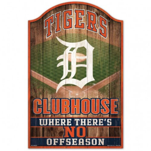 Detroit Tigers Sign 11×17 Wood Fan Cave Design