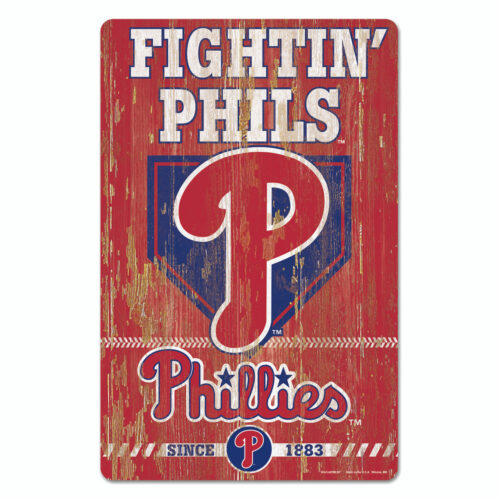 Philadelphia Phillies Sign 11×17 Wood Slogan Design