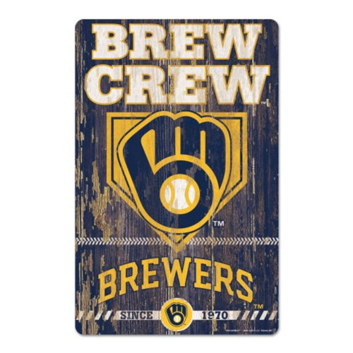 Milwaukee Brewers Sign 11×17 Wood Slogan Design