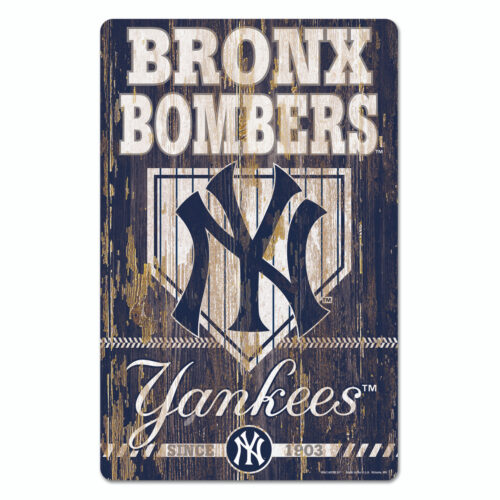 New York Yankees Sign 11×17 Wood Slogan Design