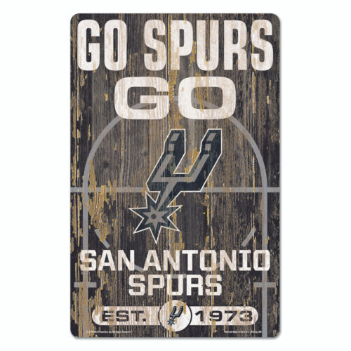 San Antonio Spurs Sign 11×17 Wood Slogan Design