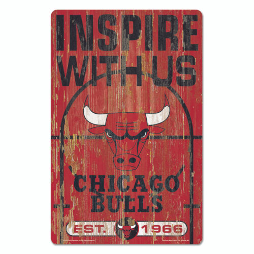 Chicago Bulls Sign 11×17 Wood Slogan Design