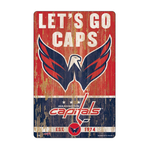 Washington Capitals Sign 11×17 Wood Slogan Design