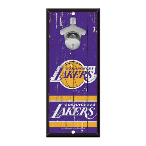 Los Angeles Lakers Sign Wood 5×11 Bottle Opener