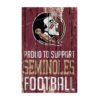 Florida State Seminoles Sign 11×17 Wood Proud to Support Design – Special Order