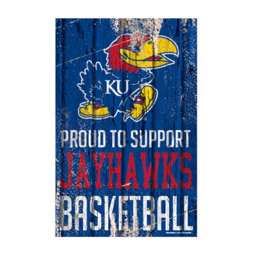 Kansas Jayhawks Sign 11×17 Wood Proud to Support Design