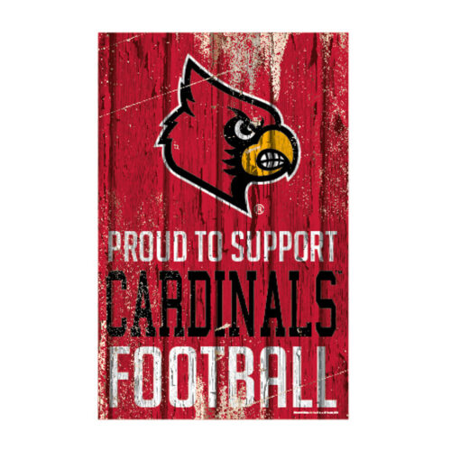 Louisville Cardinals Sign 11×17 Wood Proud to Support Design