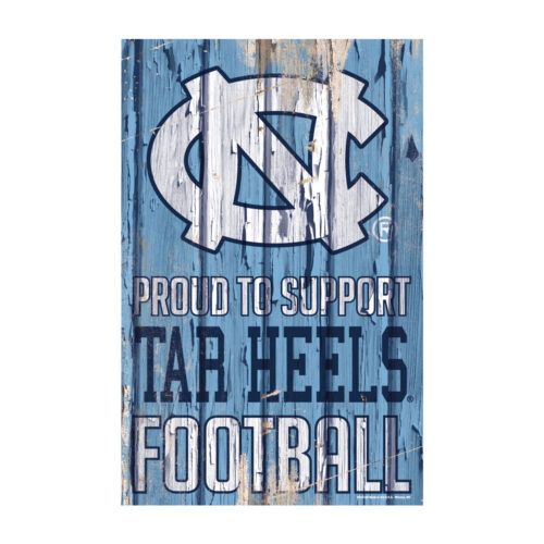 North Carolina Tar Heels Sign 11×17 Wood Proud to Support Design – Special Order