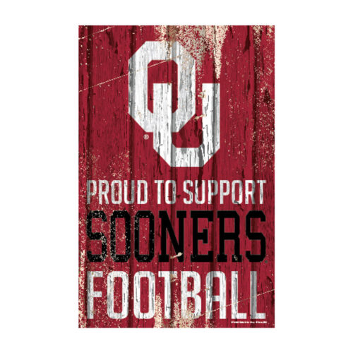 Oklahoma Sooners Sign 11×17 Wood Proud to Support Design