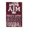 Texas A&M Aggies Sign 11×17 Wood Proud to Support Design