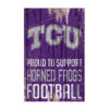 TCU Horned Frogs Sign 11×17 Wood Proud to Support Design