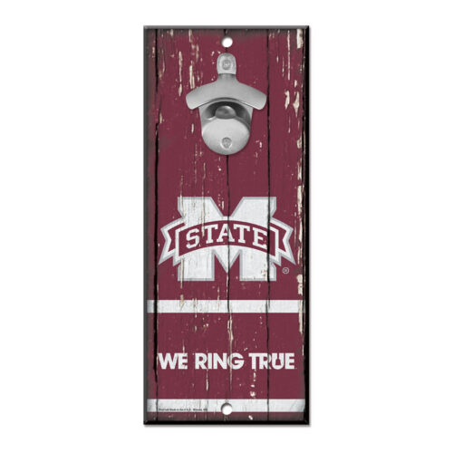 Mississippi State Bulldogs Sign Wood 5×11 Bottle Opener – Special Order