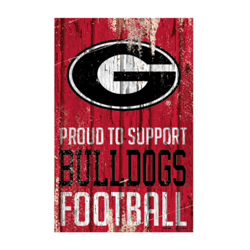 Georgia Bulldogs Sign 11×17 Wood Proud to Support Design