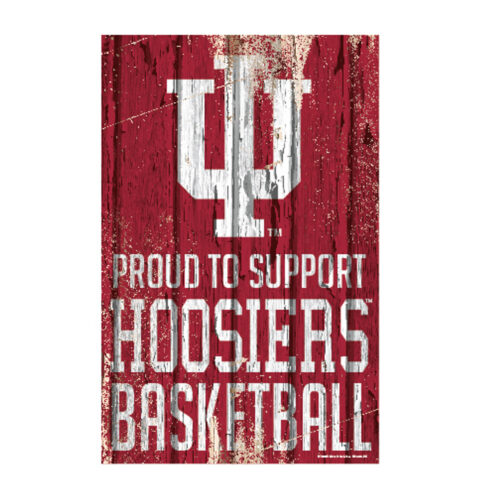 Indiana Hoosiers Sign 11×17 Wood Proud to Support Design – Special Order