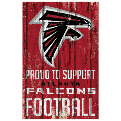 Atlanta Falcons Sign 11×17 Wood Proud to Support Design