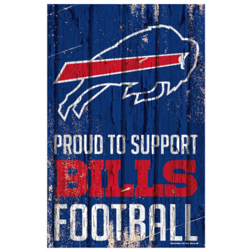 Buffalo Bills Sign 11×17 Wood Proud to Support Design