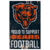 Chicago Bears Sign 11×17 Wood Proud to Support Design