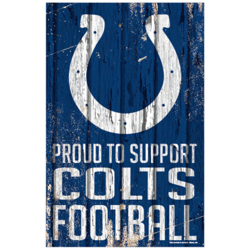 Indianapolis Colts Sign 11×17 Wood Proud to Support Design