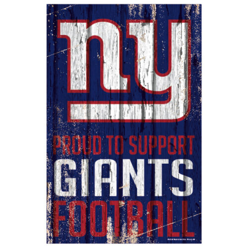 New York Giants Sign 11×17 Wood Proud to Support Design