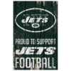 New York Jets Sign 11×17 Wood Proud to Support Design – Special Order