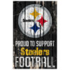 Pittsburgh Steelers Sign 11×17 Wood Proud to Support Design