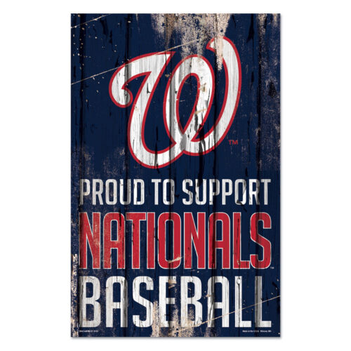 Washington Nationals Sign 11×17 Wood Proud to Support Design – Special Order