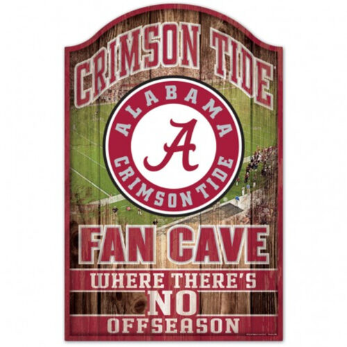 Alabama Crimson Tide Sign 11×17 Wood Fan Cave Design