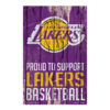 Los Angeles Lakers Sign 11×17 Wood Proud to Support Design