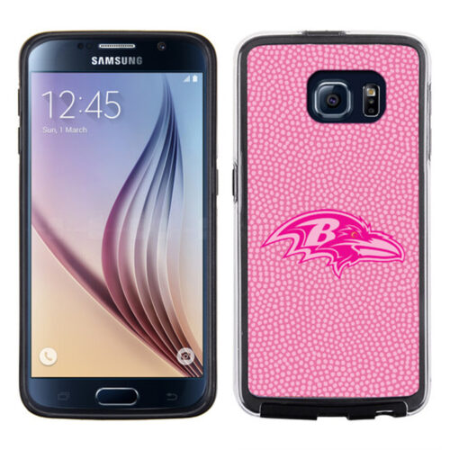 Baltimore Ravens Phone Case Pink Football Pebble Grain Feel Samsung Galaxy S6 CO