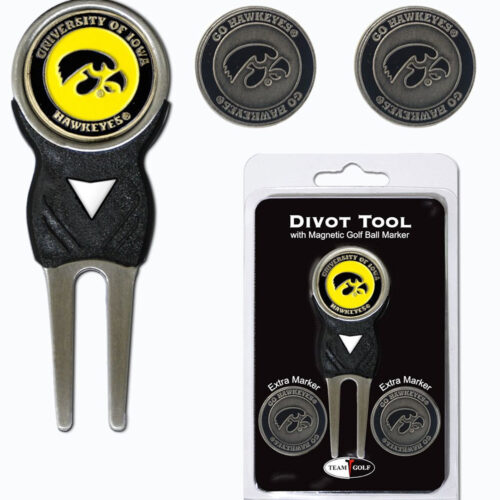 Iowa Hawkeyes Golf Divot Tool with 3 Markers – Special Order