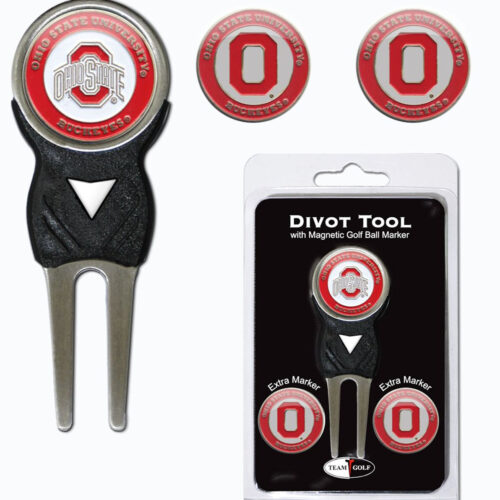 Ohio State Buckeyes Golf Divot Tool with 3 Markers