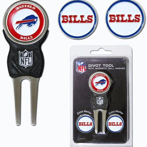 Buffalo Bills Golf Divot Tool with 3 Markers – Special Order