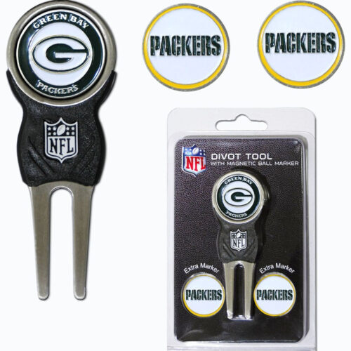 Green Bay Packers Golf Divot Tool with 3 Markers