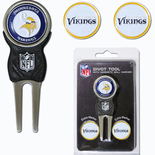 Minnesota Vikings Golf Divot Tool with 3 Markers