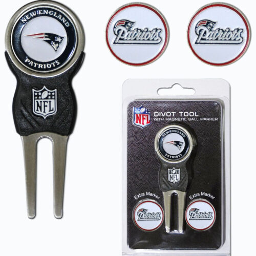 New England Patriots Golf Divot Tool with 3 Markers