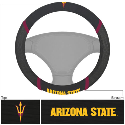 Arizona State Sun Devils Steering Wheel Cover Mesh/Stitched