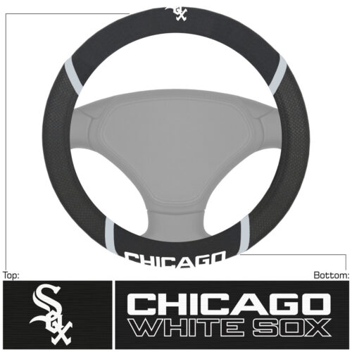 Chicago White Sox Steering Wheel Cover Mesh/Stitched