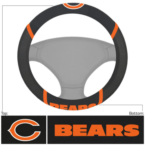 Chicago Bears Steering Wheel Cover Mesh/Stitched