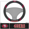 San Francisco 49ers Steering Wheel Cover Mesh/Stitched