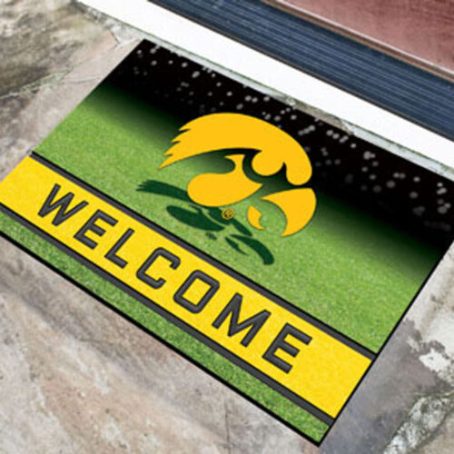 Iowa Hawkeyes Door Mat 18×30 Welcome Crumb Rubber – Special Order