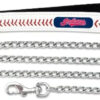 Cleveland Indians Pet Leash Leather Chain Baseball Size Large