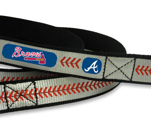 Atlanta Braves Pet Leash Reflective Baseball Size Large CO