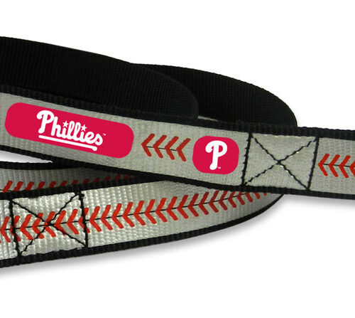 Philadelphia Phillies Reflective Baseball Leash – L