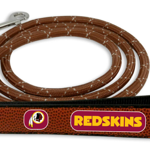 Washington Redskins Pet Leash Leather Frozen Rope Football Size Medium CO